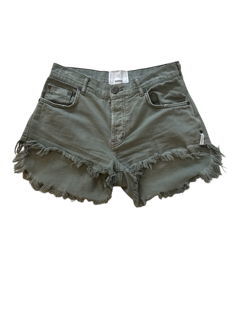 One Teaspoon "Le Wolves" High-Waisted Denim Shorts